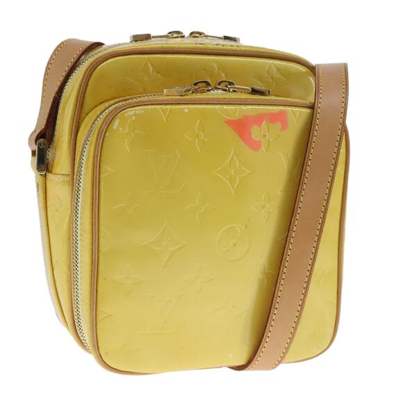 LOUIS VUITTON Monogram Vernis Wooster Shoulder Bag Yellow M91075 - Picture 1 of 12